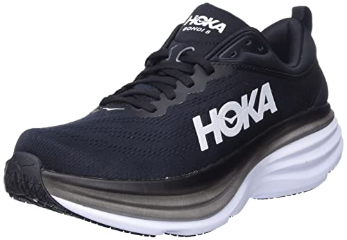 HOKA ONE ONE Bondi 8 Mens Shoes Size 11, Color: Black/White