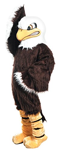 TCDesignerProducts Bald Eagle Mascot Costume Brown, School Spirit Sports Fan Gear, Football Cheerleader Accessories, Homecoming