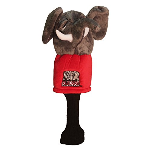 Team Golf NCAA Alabama Crimson Tide Mascot Head Cover Mascot Golf Club Headcover, Fits most Oversized Drivers, Extra Long Sock for Shaft Protection, Officially Licensed Product