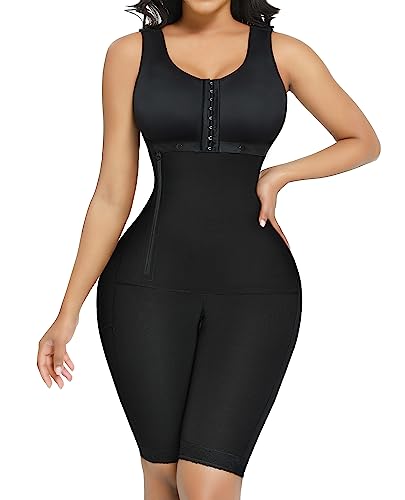 FeelinGirl Full Body Faja for Women Tummy Control Compression Garment Post Surgery Fajas Colombianas Shaper Side Ykk-Zipper Open Bust Reductoras y Moldeadoras