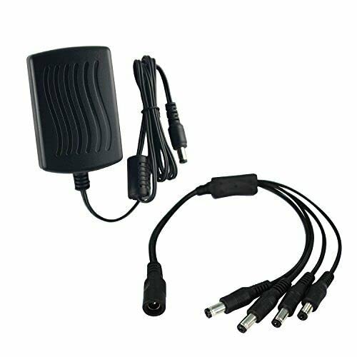 12V 4-Camera AC/DC Adapter Compatible with Lorex C581DA ACC-U41 CVA4910 LW2287 LW2297 B LW3211 BX1202500 MPX168AW LH150 LH158000 LH030 ECO DVR MC7711 700TVL Q-See SWANN RS-AB015J00 IP2M-842