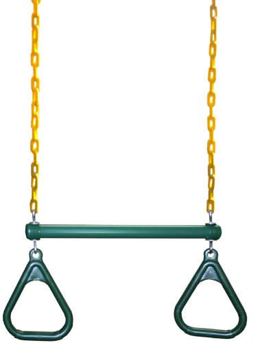 Eastern Jungle Gym Heavy-Duty Ring Trapeze Bar Combo Swing ,Large 20' Trapeze Bar with Coated Swing Chains 43' Long