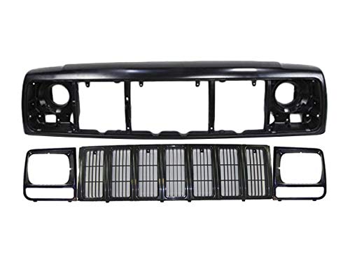 1997-2001 CHEROKEE FRONT HEADER MOUNT PANEL GRILLE HEADLIGHT DOOR BEZEL 4P