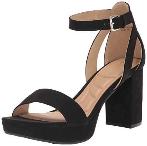 CL by Laundry Women's Go On 2 Heeled Sandal, Black Super Sd, 8