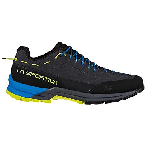 La Sportiva Mens TX Guide Leather Hiking Shoe, Carbon/Lime Punch, 12