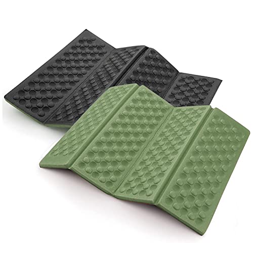 Sitting Pad for Backpacking, Sit Upon Pads Camping Hiking,Outdoor Foam Folding Mat, Small Seat Cushion, Compfort, Portable and Lightweight Green