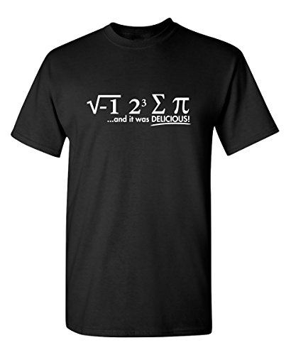 I Ate Some PI Graphic Pi Day Graphic Novelty Sarcastic Funny T Shirt L Black