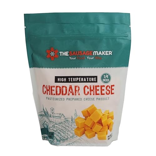 High Temperature Cheddar Cheese for Sausage Making -1 lb. - ¼ inch diced cubes