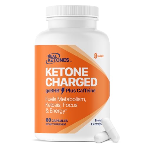 Real Ketones BHB Exogenous Ketones Keto Pills Keto Electrolytes Pills for Supercharged Energy Performance & Rapid Ketosis - Invigorating Energy Keto Diet Pills with Patented Keto BHB (1 Month)