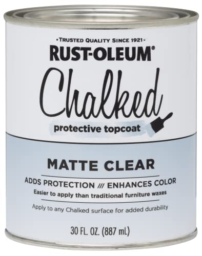 Rust-Oleum 1 qt Brands 287722 Clear Chalked Ultra Matte Paint, 30 Fl Oz (Pack of 1)