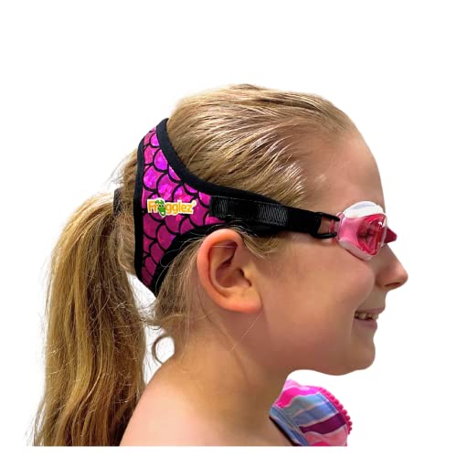 Frogglez Kids Swim Goggles with Pain-Free Strap | Ideal for Ages 3 – 10 in Swimming Lessons | Leakproof, No Hair Pulling, UV Protection | Swimming Goggles for Kids Recommended by Olympic Swimmers