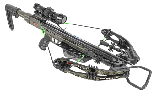 Killer Instinct Boss 405 Pro Package. This is a Dead Silent Deer Hunting Crossbow with a Scope, Quiver, Rope Cocker, and 3 HYPRBolts.