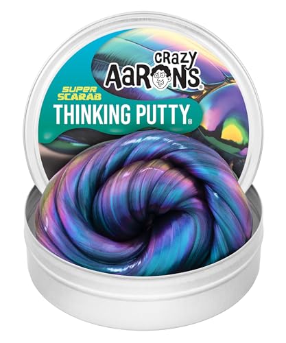 Crazy Aaron's Thinking Putty 4' Tin - Super Illusions Super Scarab - Multi-Color Putty, Soft Texture - Never Dries Out