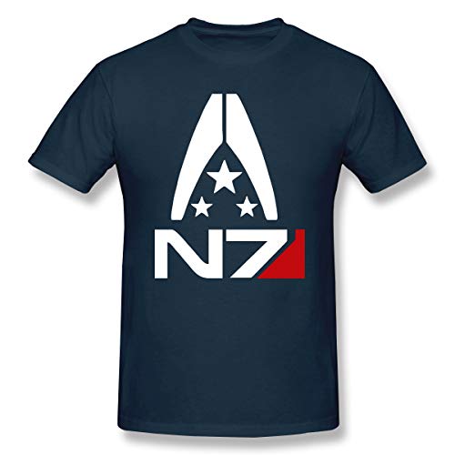 DSion Mens Mass Effect N7 N Seven Adult Short Sleeve T-Shirt Navy