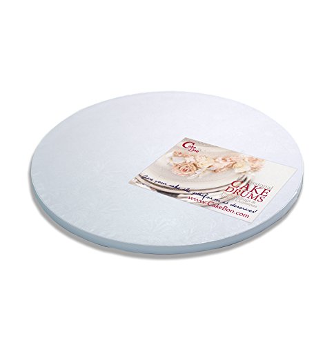 Cakebon Cake Boards - Sturdy 1/2 Inch Cake Drum - 14 Inch Cake Boards Professional Smooth Straight Edges White 1-Pack - Corrugated Cake Boards 14 Inch Round Cake Base