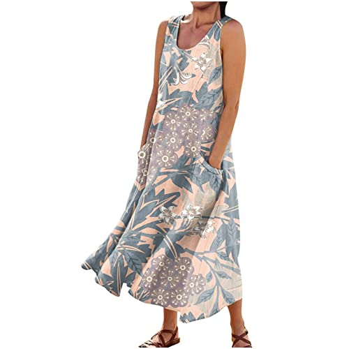 Generic Sexy Dresses for Women Sun Dresses for Women Casual Dresses Floral Dress for Women Sundresses for Women Over 50 Spring Break Outfit Women Summer Maternity Clothes Flowy Boho Floral Tank Dress