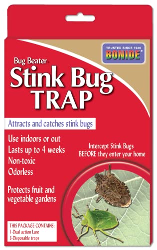 Bonide Bug Beater Stink Bug Trap, Attracts and Catches Stink Bugs Indoors and Outdoors, Long Lasting and Odorless Protection