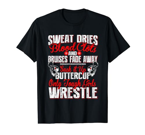 Girl's Wrestling Shirt - Only Tough Girls Wrestle