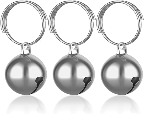 Eeejumpe Coastal Pet Products DCP45105 3-Pack Li'l Pals Round Dog Bells, 1/2-Inch, Silver