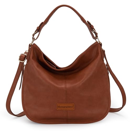 Wrangler Purses and Handbags for Women Hobo Purses Adjustable Crossbody Shoulder Bags Tote handbag MWW16-1022BR