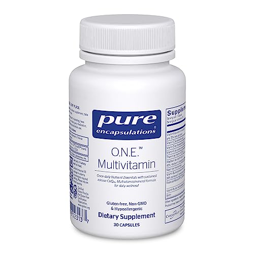Pure Encapsulations O.N.E. Multivitamin - Once Daily Multivitamin with Antioxidant Complex Metafolin, CoQ10, and Lutein to Support Vision, Cognitive Function, and Cellular Health* - 30 Capsules