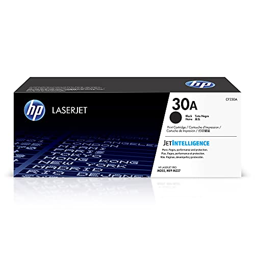 HP 30A Black Toner Cartridge | Works with HP LaserJet Pro M203 Series, HP LaserJet Pro MFP M227 Series | CF230A, 4.3' x 5.3'