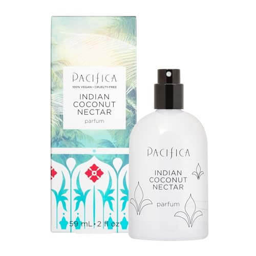 Pacifica Beauty, Indian Coconut Nectar Spray Perfume, Natural & Essential Oils, Creamy Coconut, Vanilla, Sugar, Eau De Toilette, 2 OZ