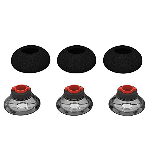3X Voyager 5200 Ear Tips Replacement,Ultra Comfort Silicone Voyager Legend Eartips with in-Ear Foam for Plantronics Ploy Voyager 5200 5220 5210 Series Headset Earphone Buds-Medium