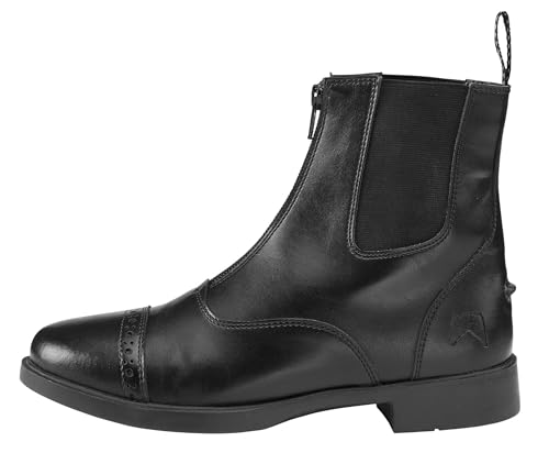 Dover Saddlery Riding Sport - Kids' Provenance Zip Paddock Boots, Size: 3, Color: Black