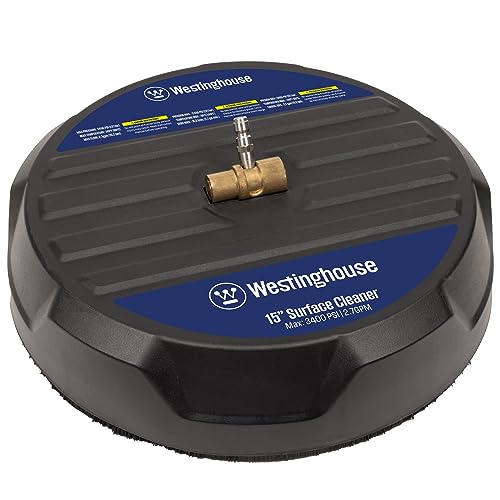 Westinghouse Universal 15” Pressure Washer Surface Cleaner Attachment - 3400 Max PSI, 1/4” Connector - For Gas and Electric Pressure Washers