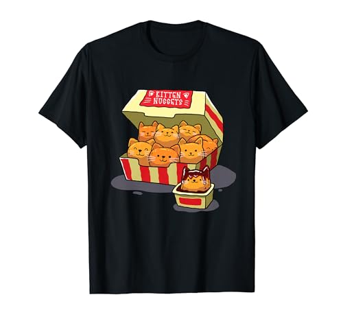 Kitten Nuggets Food Pun Cat Lover Gift Chicken Nuggets T-Shirt