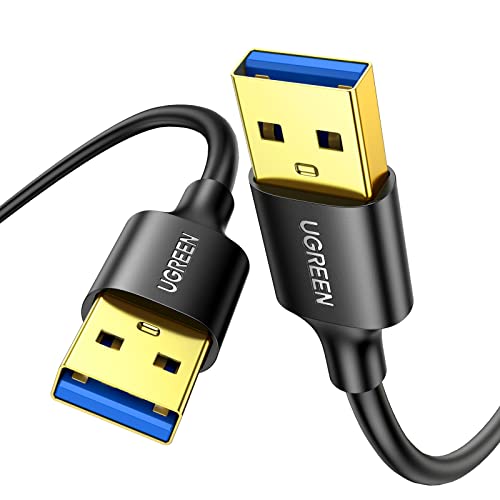 UGREEN USB to USB, 5 Gbps USB 3.0 Cable, Nylon Durable Male to Male Cable, Compatible with Hard Drive, Cooling Fan/pad, Camera, DVD Player, TV, Flash Light, Hub, Monitor, Speaker, and More 1.5 FT