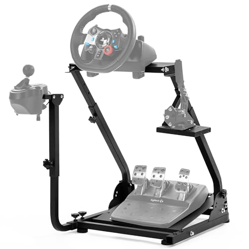 Marada G920 Racing Steering Wheel Stand Adjustable Driving Simulator Cockpit Fit for Thrustmaster T300RS,T500RS,Logitech G929, 923 Wheel & Pedals & Handbrake Purchase Separately