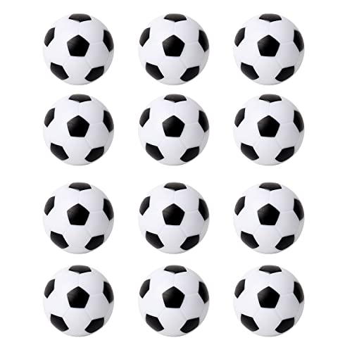 GSE Foosball Table Replacement Balls, 36mm Tabletop Soccer Football Balls for Foosball Table Accessories (White-12 Pack)