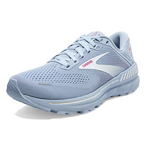 Brooks Women's Adrenaline GTS 22 Supportive Running Shoe - Kentucky Blue/White/Rose - 8 Medium