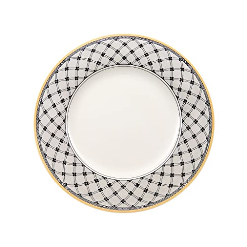 Villeroy & Boch Audun Promenade Dinner Plate, 10.5 in, White/Gray/Yellow