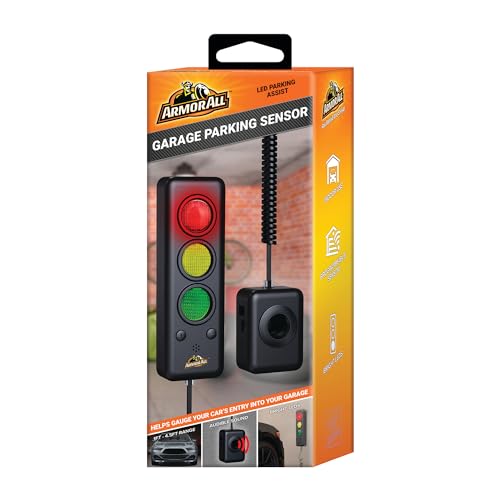 Armor All Advanced Garage Parking Aid with LED Light, Garage Parking Sensor with Color Changing Distance Indicator, Parking Sensor and Garage Stop Light Parking Aid for Safe Parking