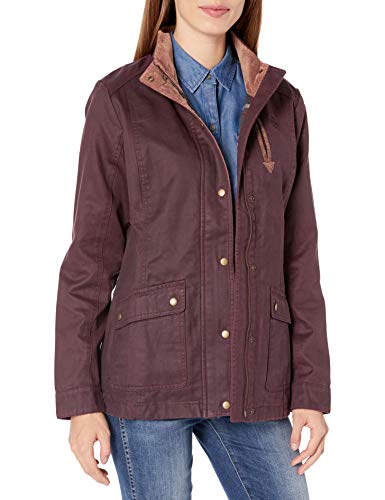 Legendary Whitetails Women's Standard Saddle Country Shirt Jacket, Rusty Maroon, Medium