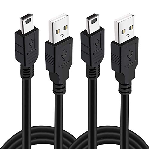 2Pack 10Ft Charger Cable for PS3 Controller, Magnetic Ring Mini USB Data Cord for Sony Playstation 3/ PS3 Slim/PS Move Controllers ,GoPro, TI-84 Plus CE HD,Dash Cam,MP3 Player Digital Camerasetc