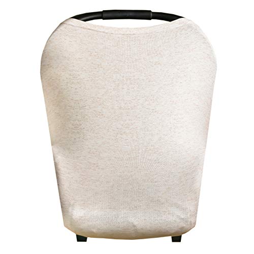 Copper Pearl Multi-Use Cover: Car Seat Covers, Nursing Cover, and Stroller Cover for Sun - Stretchy Fabric, All-Season Use, Stylish Designs, Easy Access for Moms - Oat