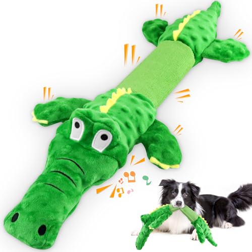 WOWBALA Large Squeaky Big Dog Toys : Indoor Plush Dog Chew Toys - Tough Tug of War Dog Toys - Interactive Puppy Toys for Small,Medium,Large Breed