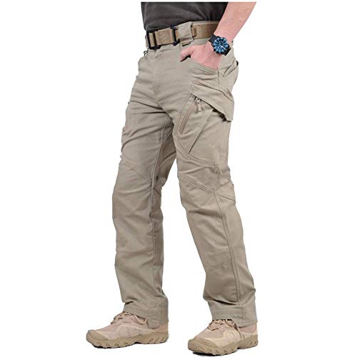 CARWORNIC Gear Men's Tactical Military Cargo Pants Stretch Cotton Outdoor Work Hiking Trousers with Multi-Function Pockets