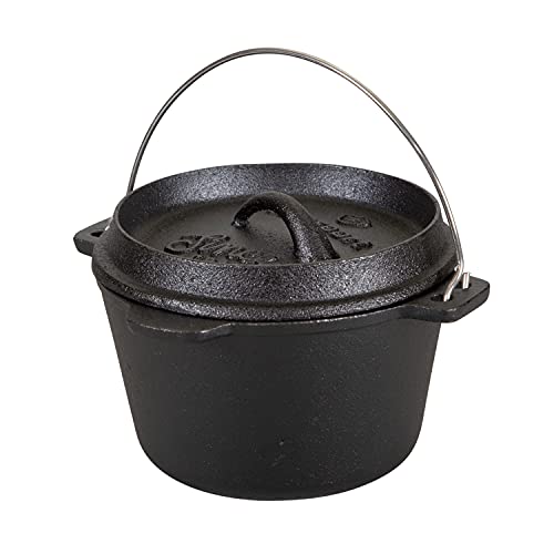 Stansport 1 QT Pre-Seasoned Cast Iron Dutch Oven Flat Bottom (16016)