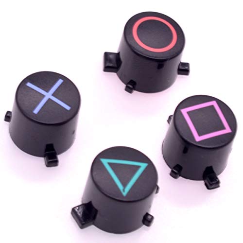 Deal4GO ABXY Buttons Triangle Circle Square X Button Set Relacement for PS4 Controller Face Buttons