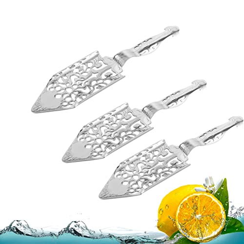 ORNOOU 3 Pieces Stainless Steel Spoons for Cocktail Wormwood Cocktail Bar Glass Cup Drinking Filter Wormwood Spoon Bar Glass Strainer