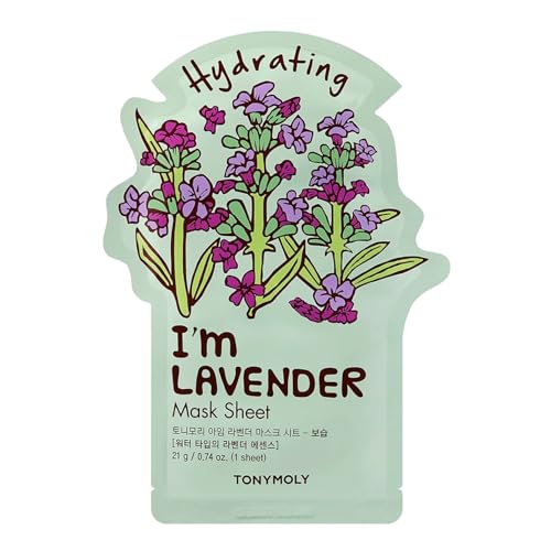 TONYMOLY I'm Real Lavender Hydrating Mask Sheet, Pack of 1