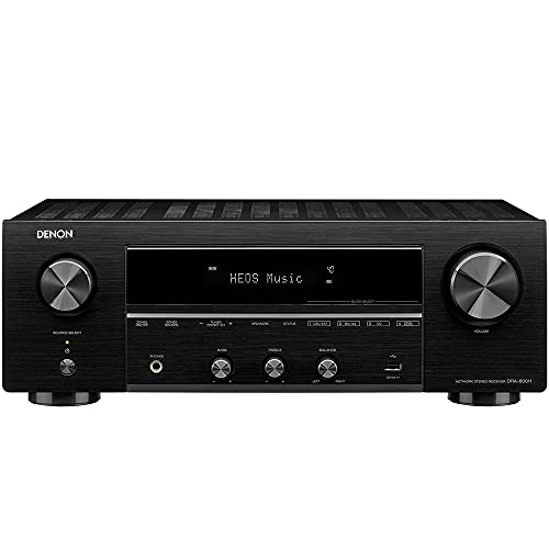 Denon DRA-800H 2-Channel Stereo Network Receiver for Home Theater, Hi-Fi Amplification, Connects to All Audio Sources, HDCP 2.3 Processing, Compatible with Amazon Alexa
