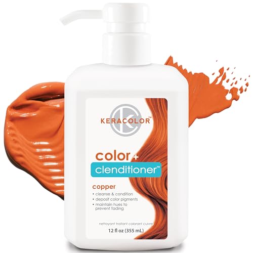 Keracolor Clenditioner COPPER Hair Dye - Semi Permanent Hair Color Depositing Conditioner, 12 Fl. Oz.