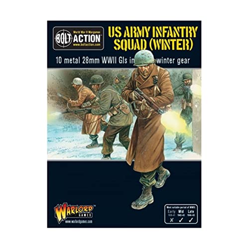 Warlord Games - US Army Infantry Squad in Winter Clothing - 28mm Bolt Action Wargaming Miniatures