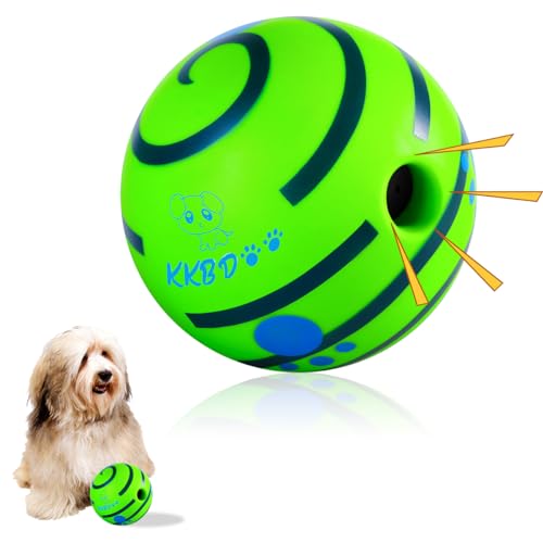 KKBDOO Wobble Giggle Ball for Dogs, Interactive Dog Toys for Boredom, Durable Wobble Ball, Fun Giggle Sounds Wiggle Ball, Active Rolling Ball for Small Dogs-2.75 inch